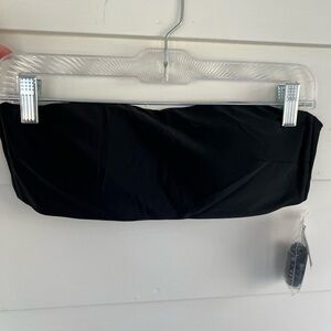 Aerie Black Bandeau Bikini Top with Removable Straps